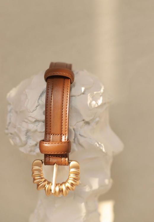 搭配利器丨牛角包扣腰带 头层牛皮复古百搭皮带 商品图0