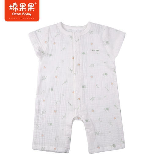 棉果果商场同款夏季新品纱布抗菌家居对开连体衣M201722223311 商品图0