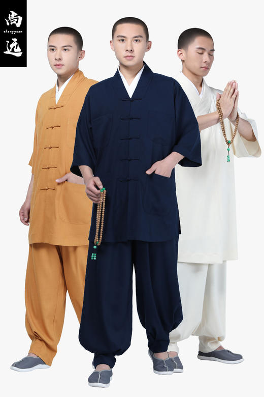 夏季冰丝僧服短褂男新冰丝免绑腿 商品图0