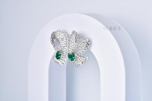 【爱的礼物】祖母绿蝴蝶结耳坠   CB12212157 商品图2