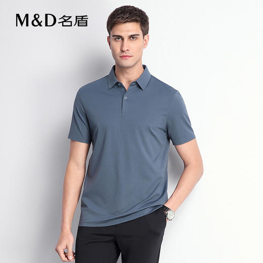 【商场同款】名盾夏季桑蚕丝短袖POLO衫休闲商务翻领短袖t恤22533 商品图2