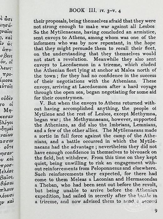 【中商原版】修昔底德 伯罗奔尼撒战争史 History of the Peloponnesian War Volume II Books 3-4 英文原版 Thucydides 商品图7