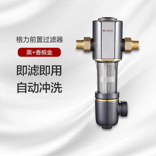 GREE格力 前置过滤器 WTE-QZBW04 净水卫士 全屋守护  黑+香槟金 商品图0
