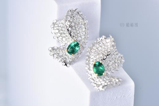 【爱的礼物】祖母绿蝴蝶结耳坠   CB12212157 商品图4