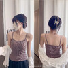 【两件装】新款螺纹吊带背心女无钢圈聚拢带胸垫外穿上衣舒适内衣打底抹胸式 商品缩略图7