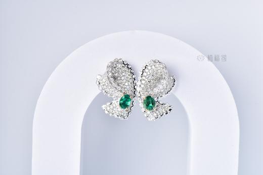 【爱的礼物】祖母绿蝴蝶结耳坠   CB12212157 商品图1