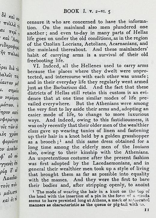 【中商原版】修昔底德 伯罗奔尼撒战争史 卷1至2 共8卷 希英对照版 History of the Peloponnesian War Volume I 英文原版 Thucydides 商品图8