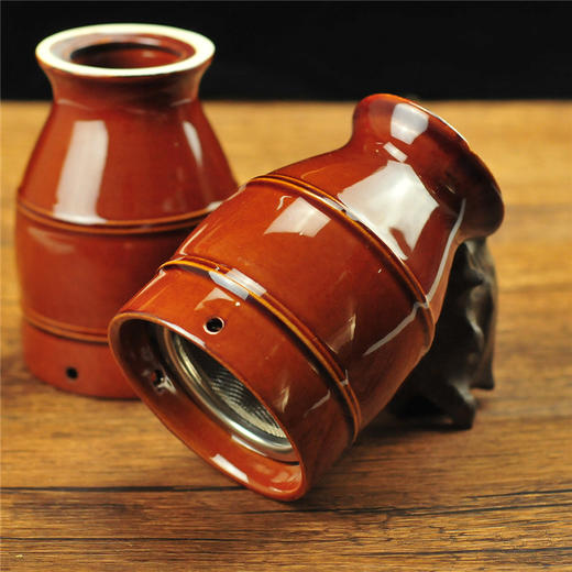 【陶瓷艾灸罐】艾灸刮痧杯艾灸杯双层防烫不掉灰 商品图2