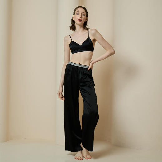 Solo seta真丝阔腿睡裤桑蚕丝可外穿家居服长裤丝绸2025秋冬 商品图2