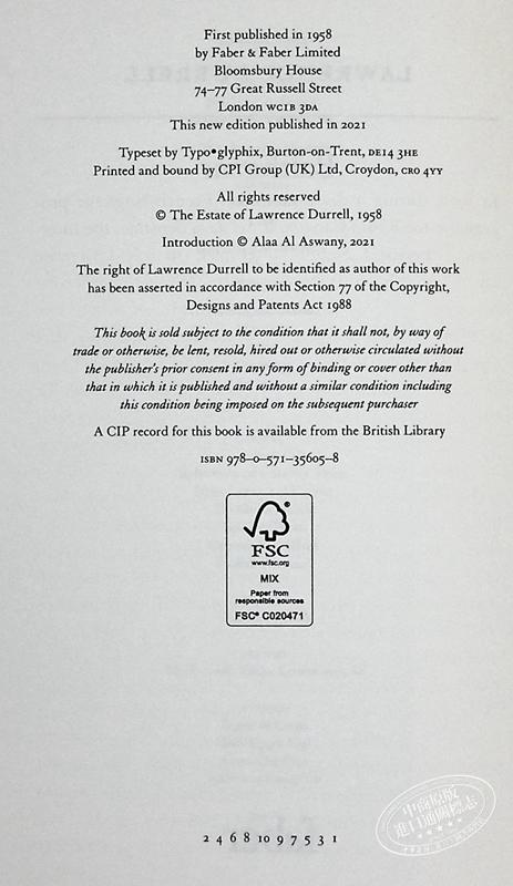 【中商原版】劳伦斯达雷尔 巴萨泽 Balthazar 英文原版 Lawrence Durrell 商品图4