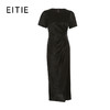 EITIE爱特爱夏季新品纯色百搭洋气褶皱收腰连衣裙7407101 商品缩略图7