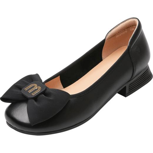 信诺头层牛皮软底女鞋2023春季新款女浅口皮鞋低跟舒适妈妈鞋单鞋23C2080-2 商品图3