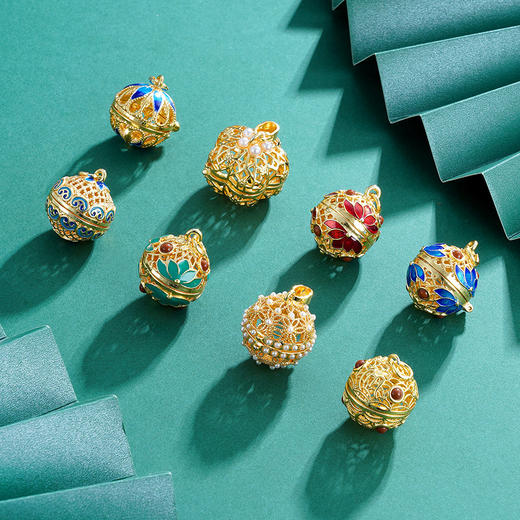 子佩集手工古法香丸吊坠项链【6709】镀金2303 商品图5