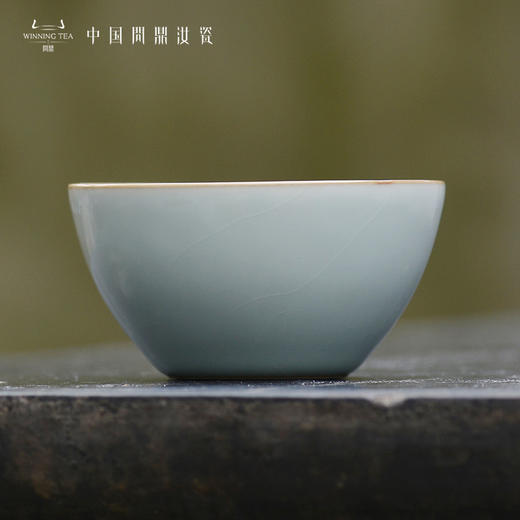 问鼎汝瓷鼎峰系列老款天青精工观月杯 商品图0