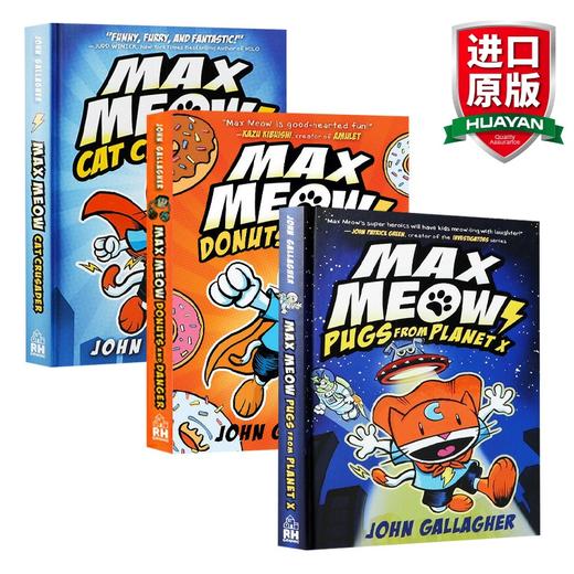 英文原版 Max Meow 马克思猫1-3册 精装全彩漫画书绘本 爆笑漫画故事书 中小学英语课外阅读 英文版 进口英语原版书籍 商品图0