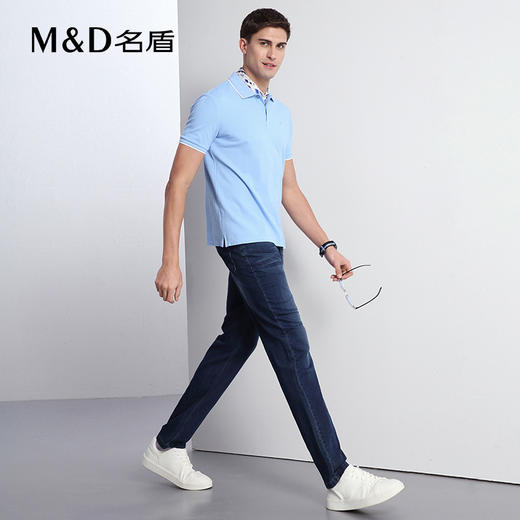 【菁英同款】名盾弹力牛仔裤夏季休闲直筒中腰耐磨薄长裤男36509 商品图3