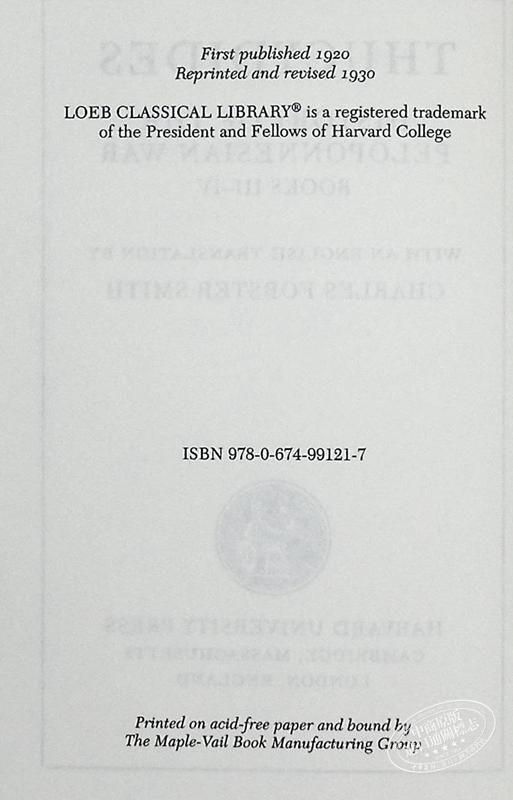 【中商原版】修昔底德 伯罗奔尼撒战争史 History of the Peloponnesian War Volume II Books 3-4 英文原版 Thucydides 商品图4
