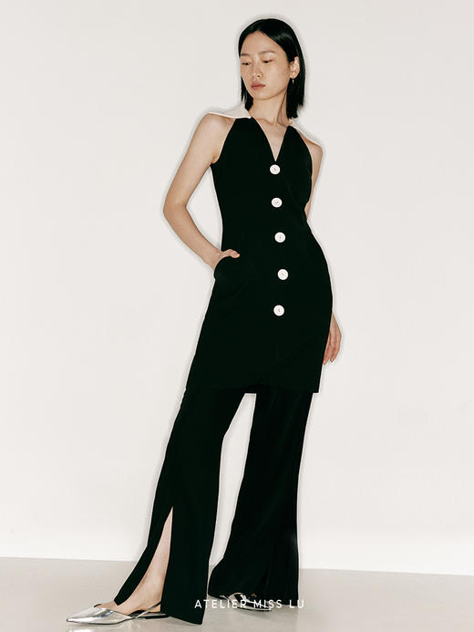 【剪影】下摆开叉垂感直筒长裤/2300016A 商品图2