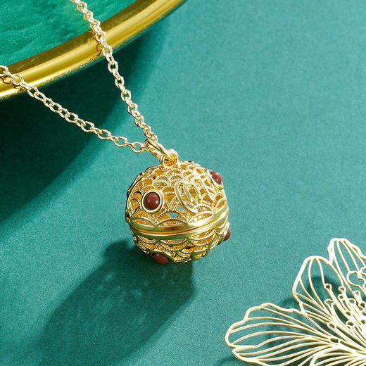 子佩集手工古法香丸吊坠项链【6709】镀金2303 商品图3