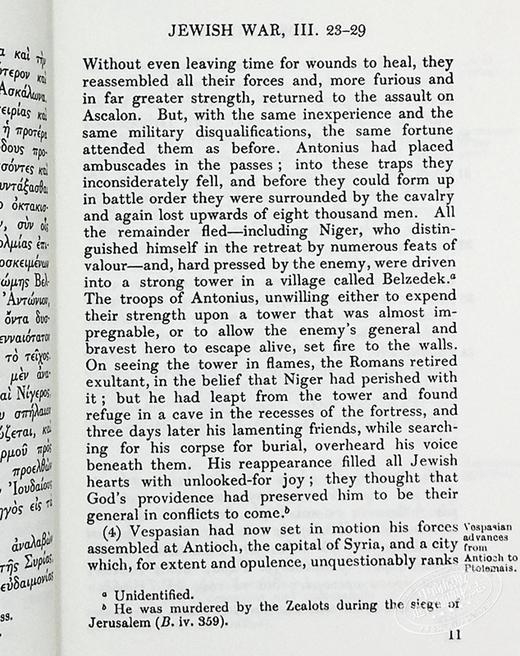 预售 【中商原版】约瑟夫斯 犹太战史 卷3-4 The Jewish War Volume II Books 3-4 英文原版 Josephus 商品图6