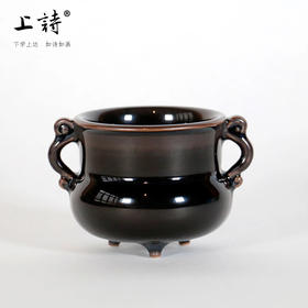 上诗 琴炉3&黑釉鬲式三足双耳炉