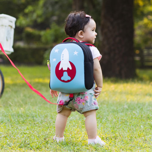 美国dabbawalla瓦拉包 男女儿童防走失包牵引绳迷你双肩书包1-4岁 商品图5
