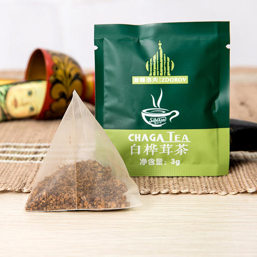 俄罗斯进口 西伯利亚 野生白桦茸 桦褐孔菌茶包 黑金颗粒 无糖食品 3g*30袋 商品图3