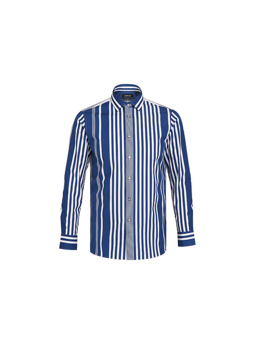 callisto蓝色全棉条纹衬衫 SSSTL031C 商品图3