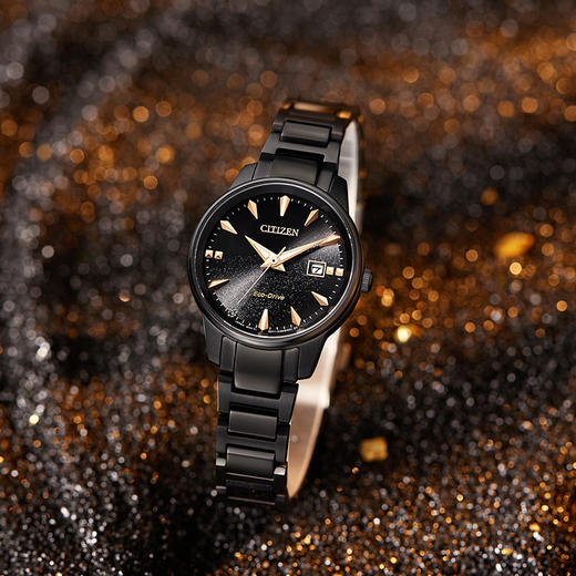 西铁城/CITIZEN 星空黑盘光动能情侣腕女表EW2595-81E 商品图6