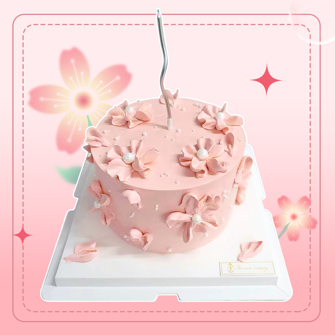 【鲜果蛋糕】春暖花开三层鲜果夹心蛋糕