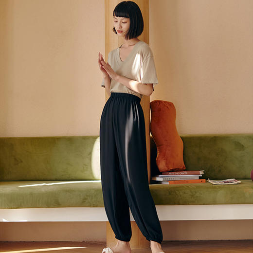 Threegun三枪 休闲时尚女士宽松灯笼裤-60976B011 商品图0