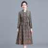 复古立领印花裙，时尚气质中长款A字裙QYM-BAWA20 -Y 商品缩略图0