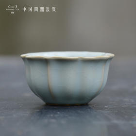 问鼎汝瓷鼎峰系列紫金釉经典款天青宝相杯（缺货）