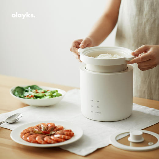 olayks迷你电饭煲多功能小型电饭煲1一2人mini电饭锅1.2L 商品图7