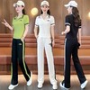 休闲运动洋气炸街减龄显瘦阔腿裤两件套ZYR-8310 商品缩略图0