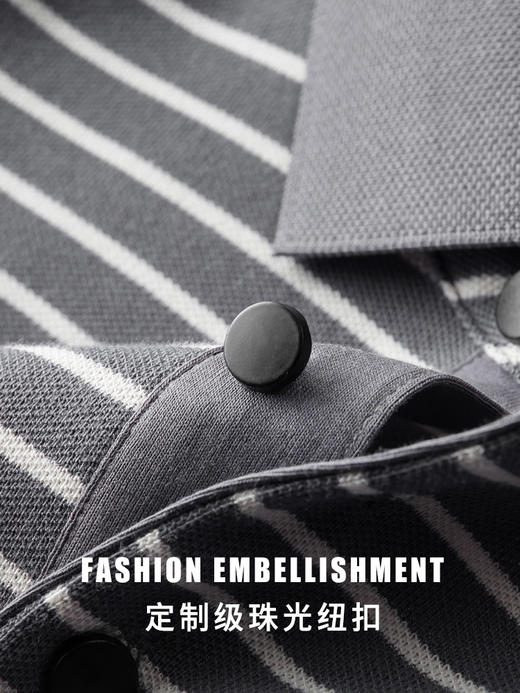 「四款配色！珠地网眼面料」夏季刺绣条纹短袖polo衫 男修身潮休闲商务翻领t恤保罗衫上衣 商品图2