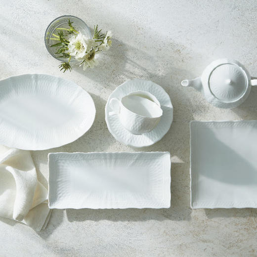 Noritake则武 cher blanc盘子ins风餐具餐盘小碟子家用浮雕平盘【不支持补差，非质量问题不退不换】S 商品图3