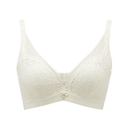 都市丽人聚拢升杯常规内衣B杯薄3/4杯蕾丝文胸三排软钢圈YB32C7 商品图4