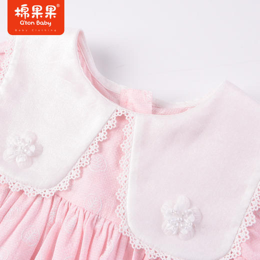 棉果果夏季新品女童女宝翻领连衣裙M222701423210 商品图5
