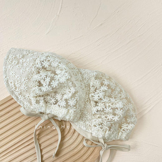 【透气蕾丝公主宫廷帽】ins婴儿帽子春秋薄款夏季女宝宝大檐防晒遮阳 商品图1