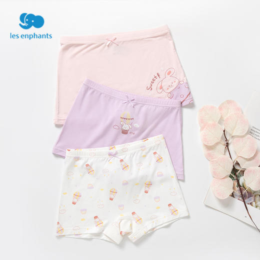 【点点】丽婴房男女童三条装内裤，腰头采用经典橡筋腰，弹力适合不勒腰，双层裆布，给宝宝多一层防护。再加上艾草抗*纤维的加持，健康防护我们是认真的！ 商品图5