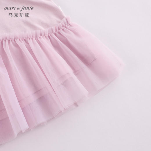马克珍妮夏装新款 女童可爱图案A字摆网纱连衣裙230667 商品图4