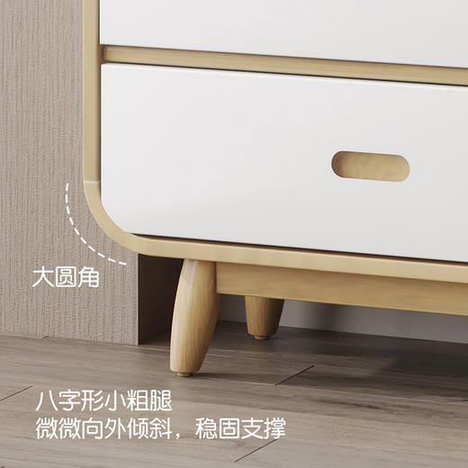 喜梦宝书柜全实木学生实木书柜书架卧室置物架大白 商品图2