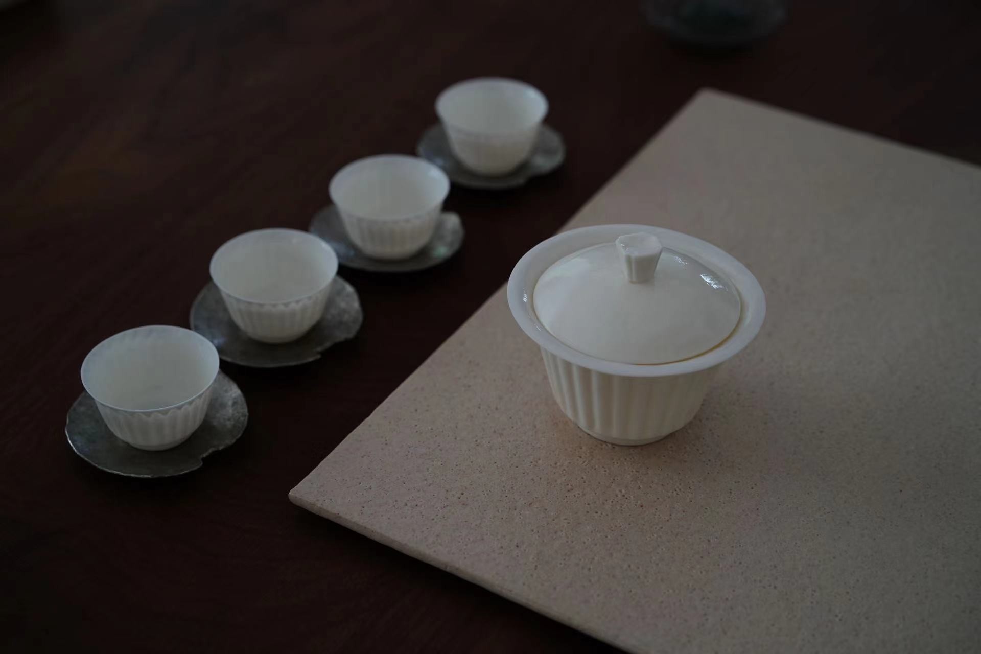 茶器之美│德化窑薄胎棱纹茶器