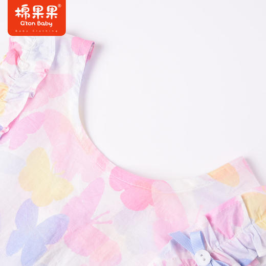 棉果果夏季新品女童女宝无袖连衣裙M222701223246 商品图5
