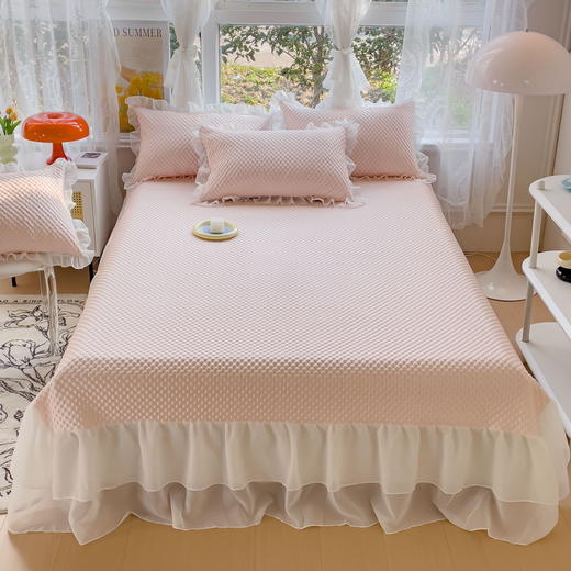 【冰丝豆豆凉席 冰爽来席】凉感豆豆床裙三件套 冰丝面料 吸湿透气 拒绝闷热潮湿 商品图4