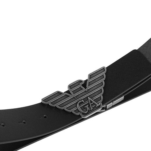 阿玛尼（ARMANI） 男士休闲百搭腰带黑色皮带11195 商品图4