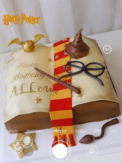 哈利波特·魔法书9寸翻糖定制蛋糕（左下角可更改英文姓名缩写，年龄；蛋糕需提前5天预定） 商品图1