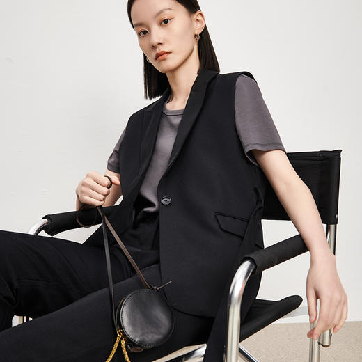 IN AND ON 2023原创设计马夹背心女士职业装西装裤 商品图0