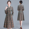 复古立领印花裙，时尚气质中长款A字裙QYM-BAWA20 -Y 商品缩略图2